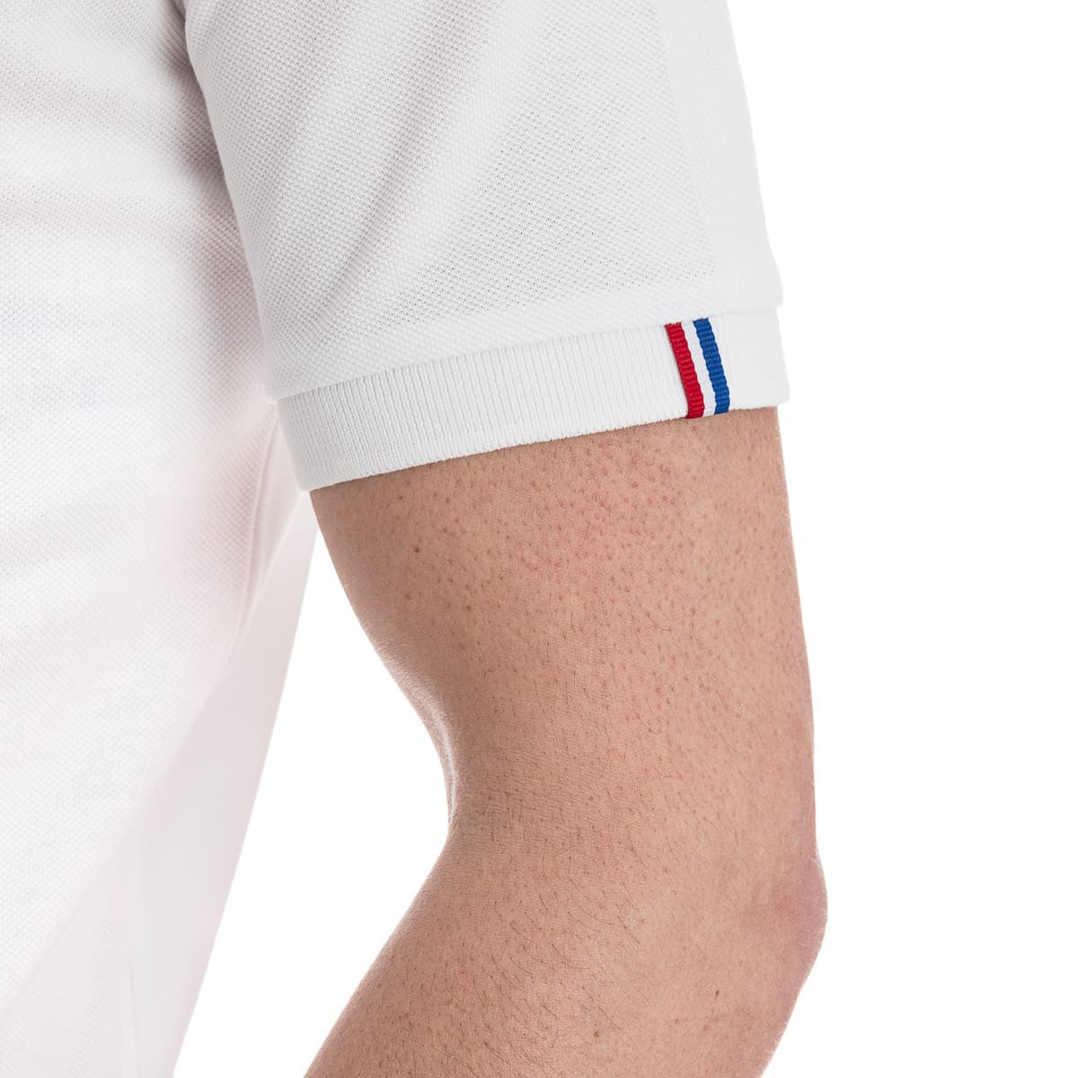polo Français blanc à manches courtes