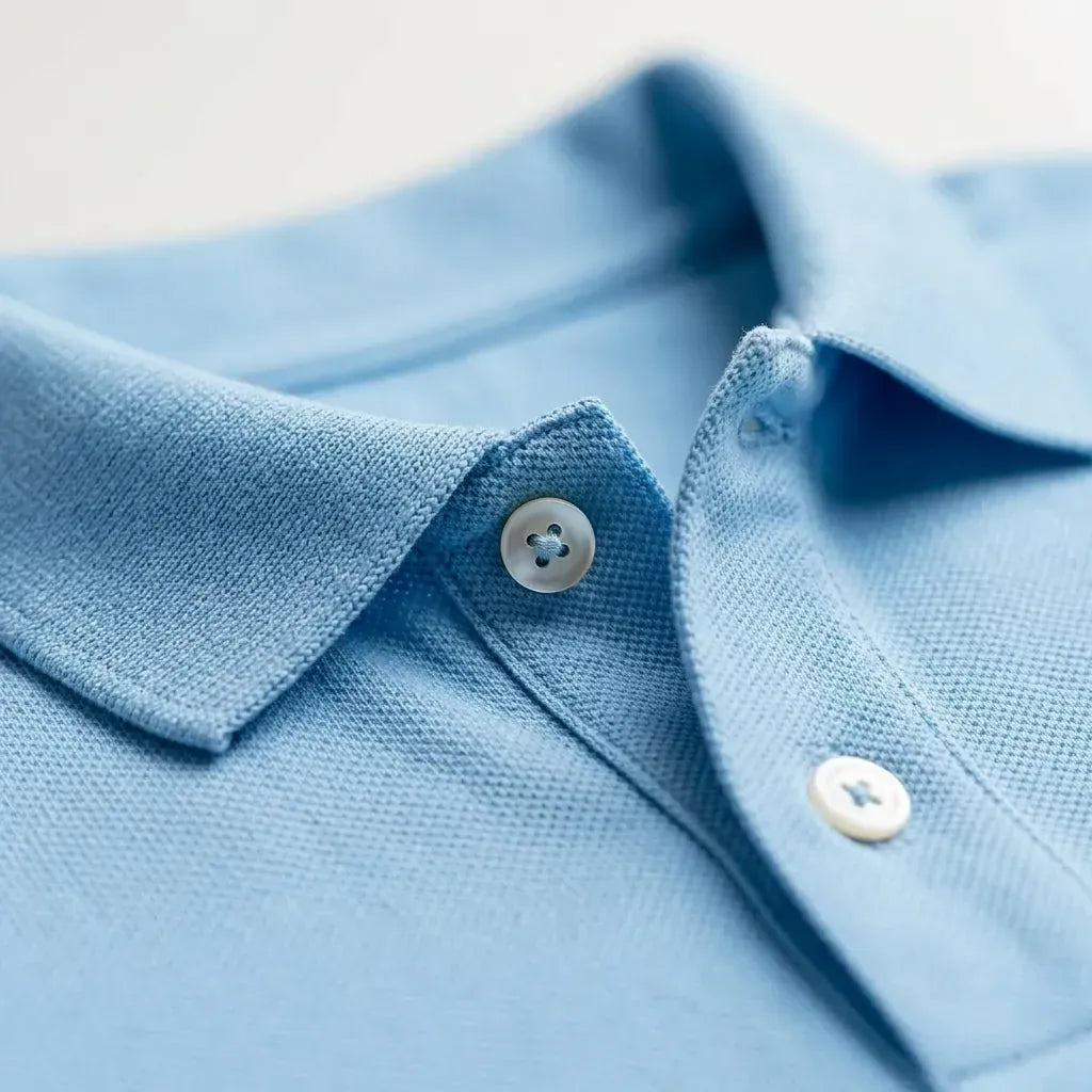 Polo bleu ciel homme | Coton bio - Polo