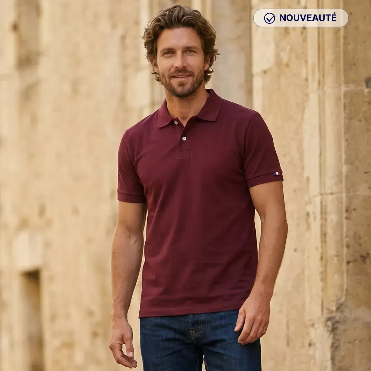 Polo bordeaux homme | PALÂBA - Polo