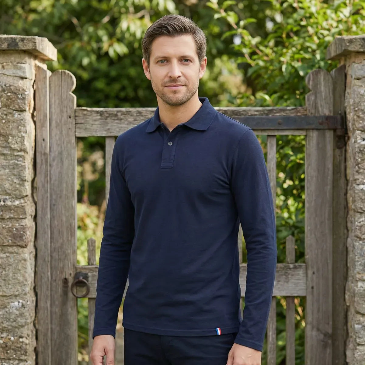 Polo homme manches longues