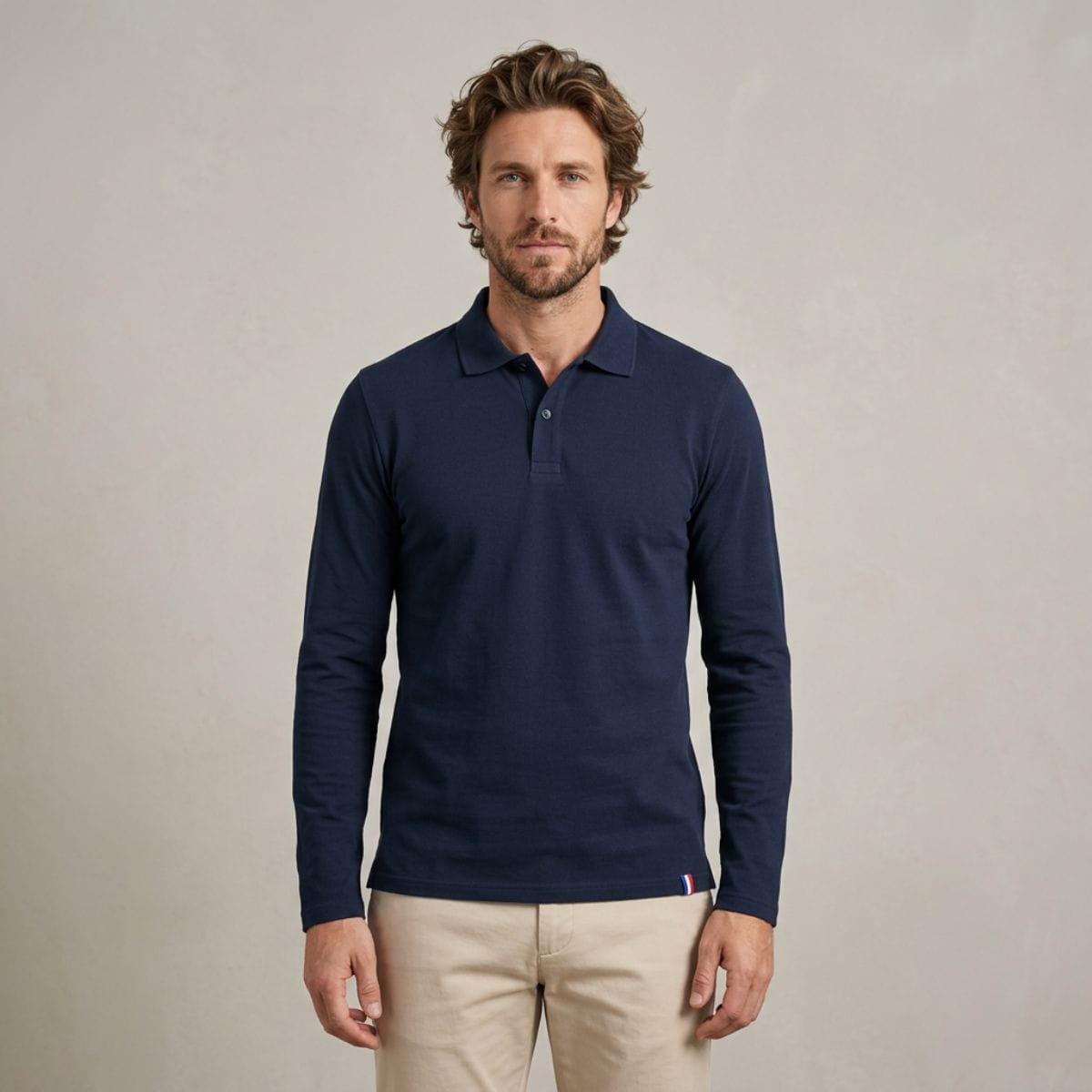 Polo homme manches longues