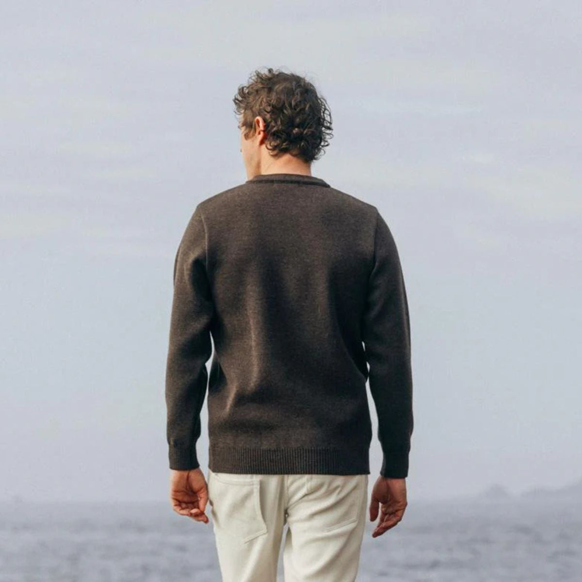 Pull col V 100 % laine vierge