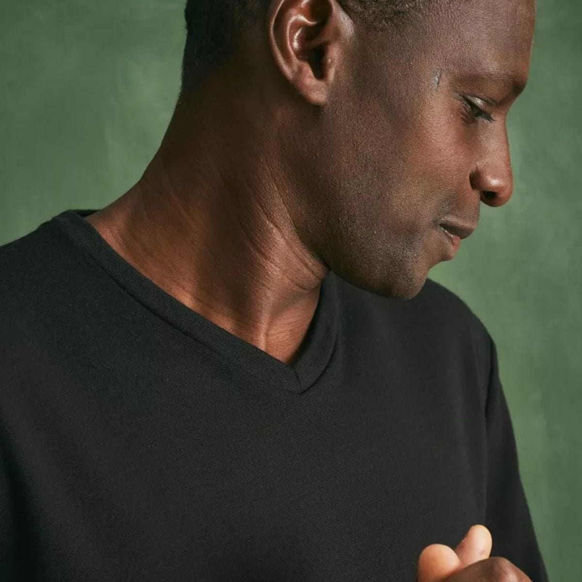 Pull en laine col rond Noir