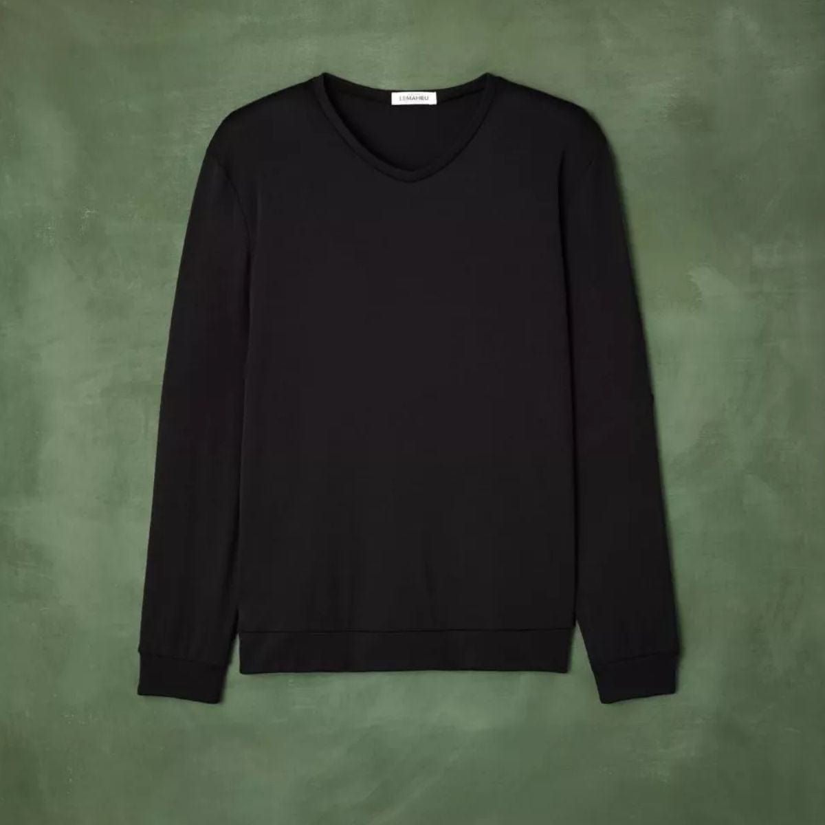 Pull en laine col rond Noir