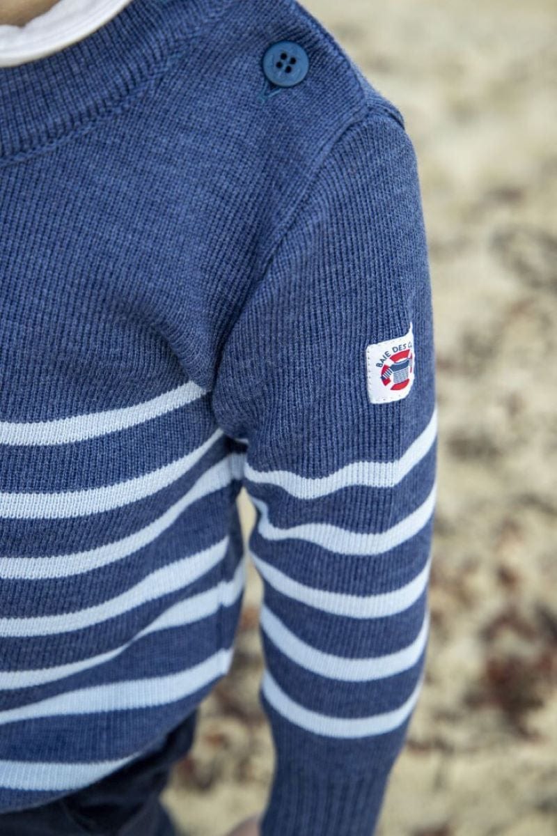 Pull marin enfant rayé