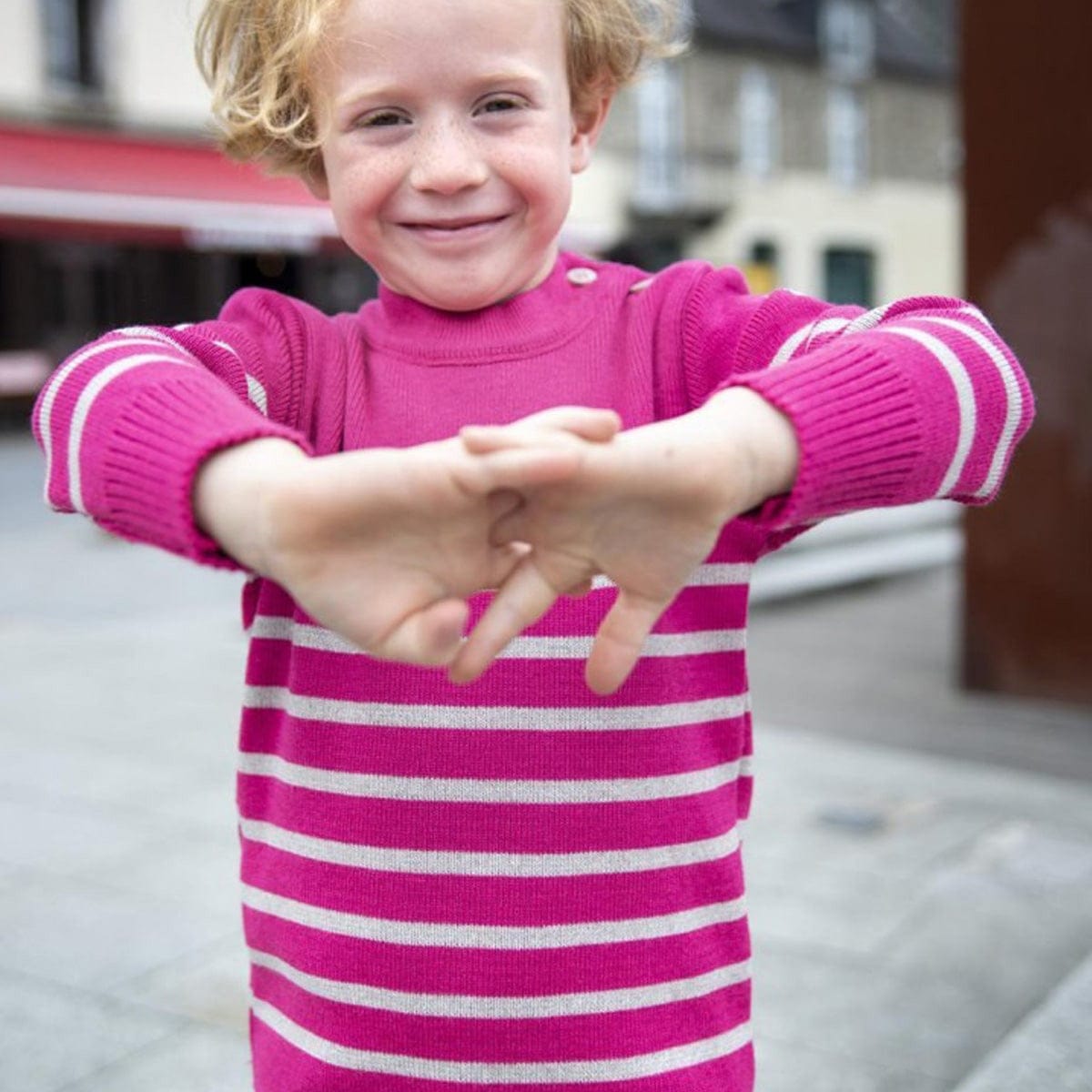 Pull marin enfant rayé