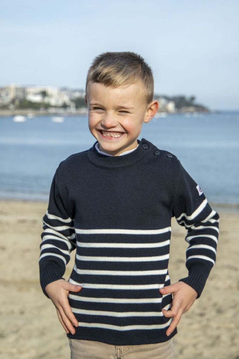 Pull marin enfant rayé