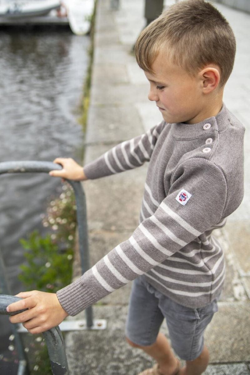 Pull marin enfant rayé