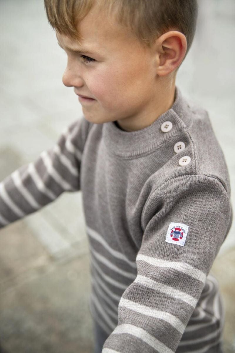 Pull marin enfant rayé
