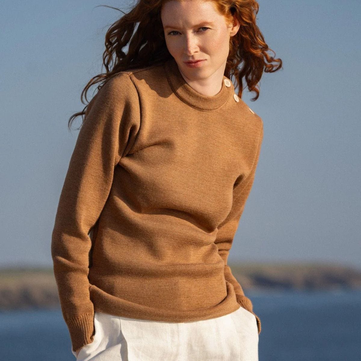 Pull marin femme Fauve