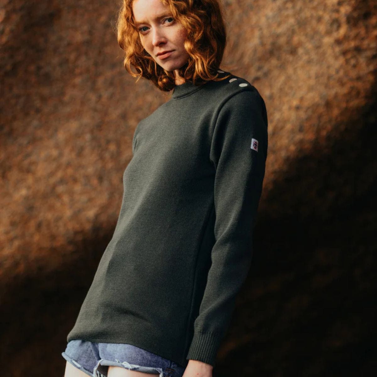 Pull marin rayé 100% laine bleu marine