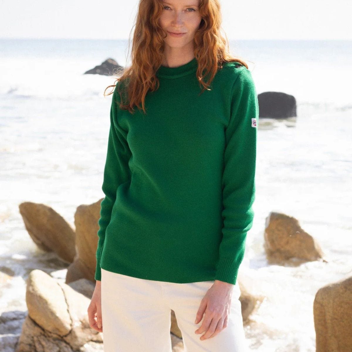 Pull marin femme Vert