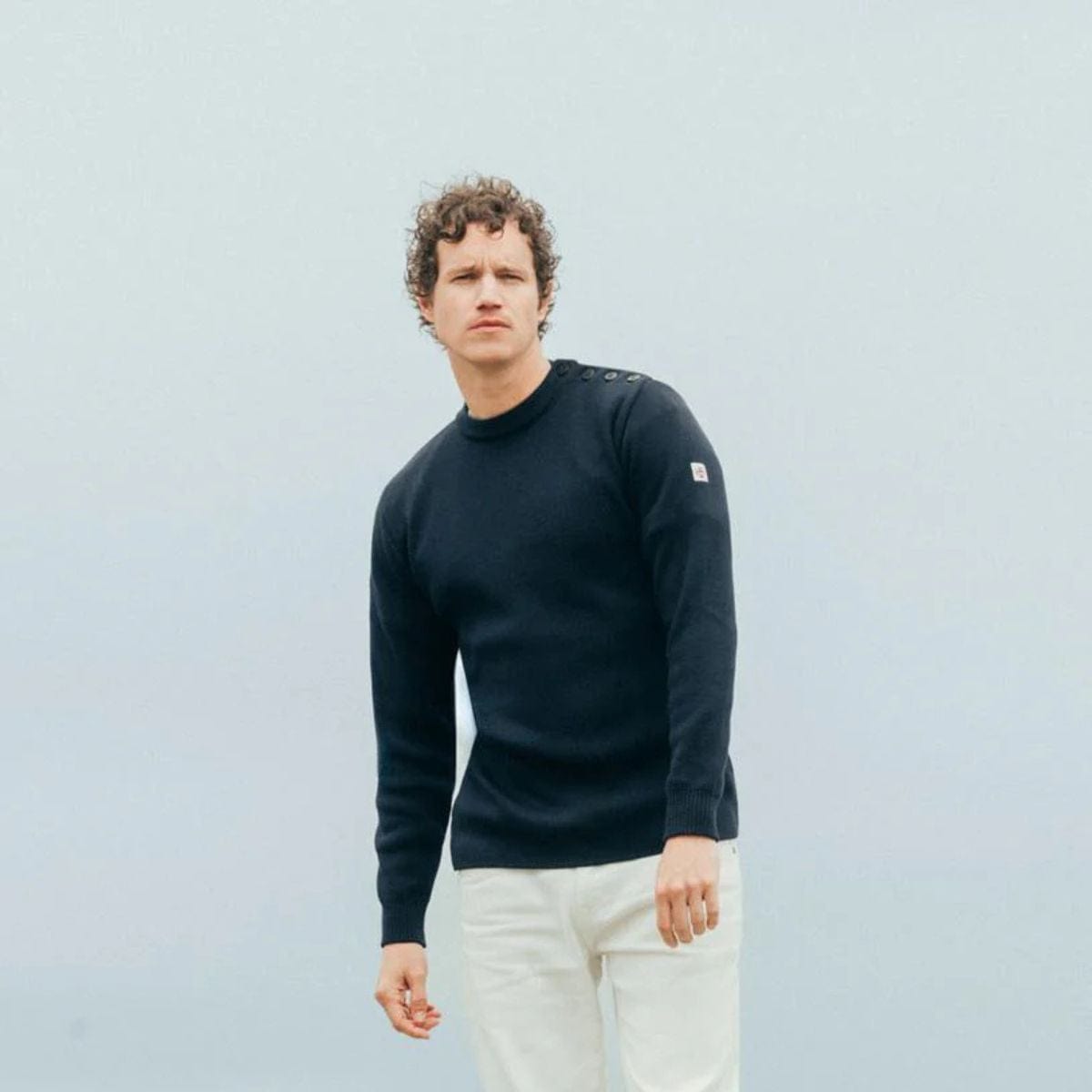 Pull marin homme bleu marine laine