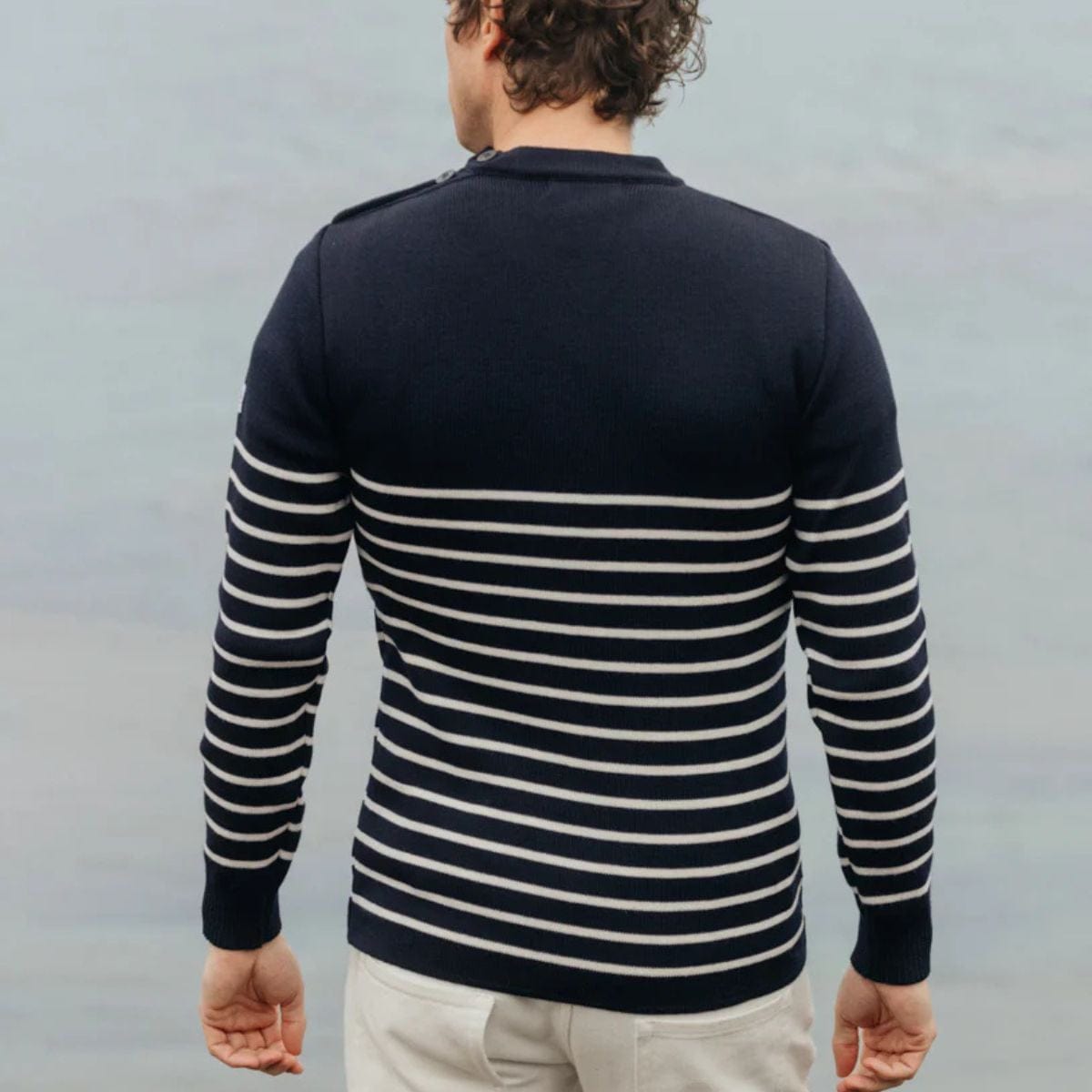 Pull marin uni 50% pure laine bleu marine