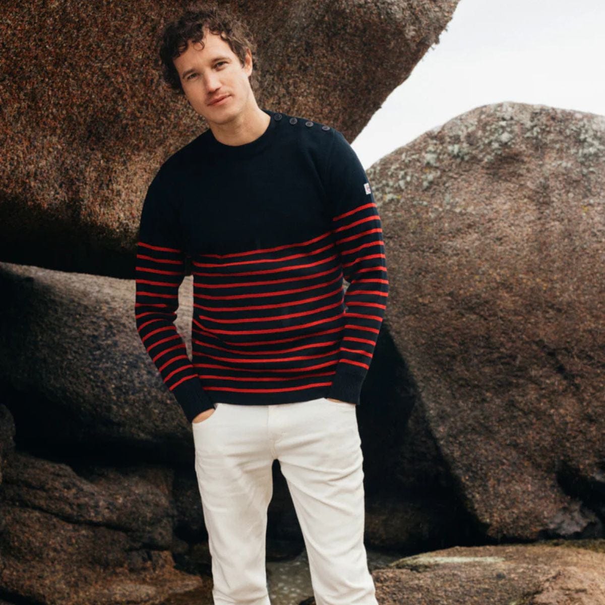 Pull marin uni 50% pure laine bleu marine