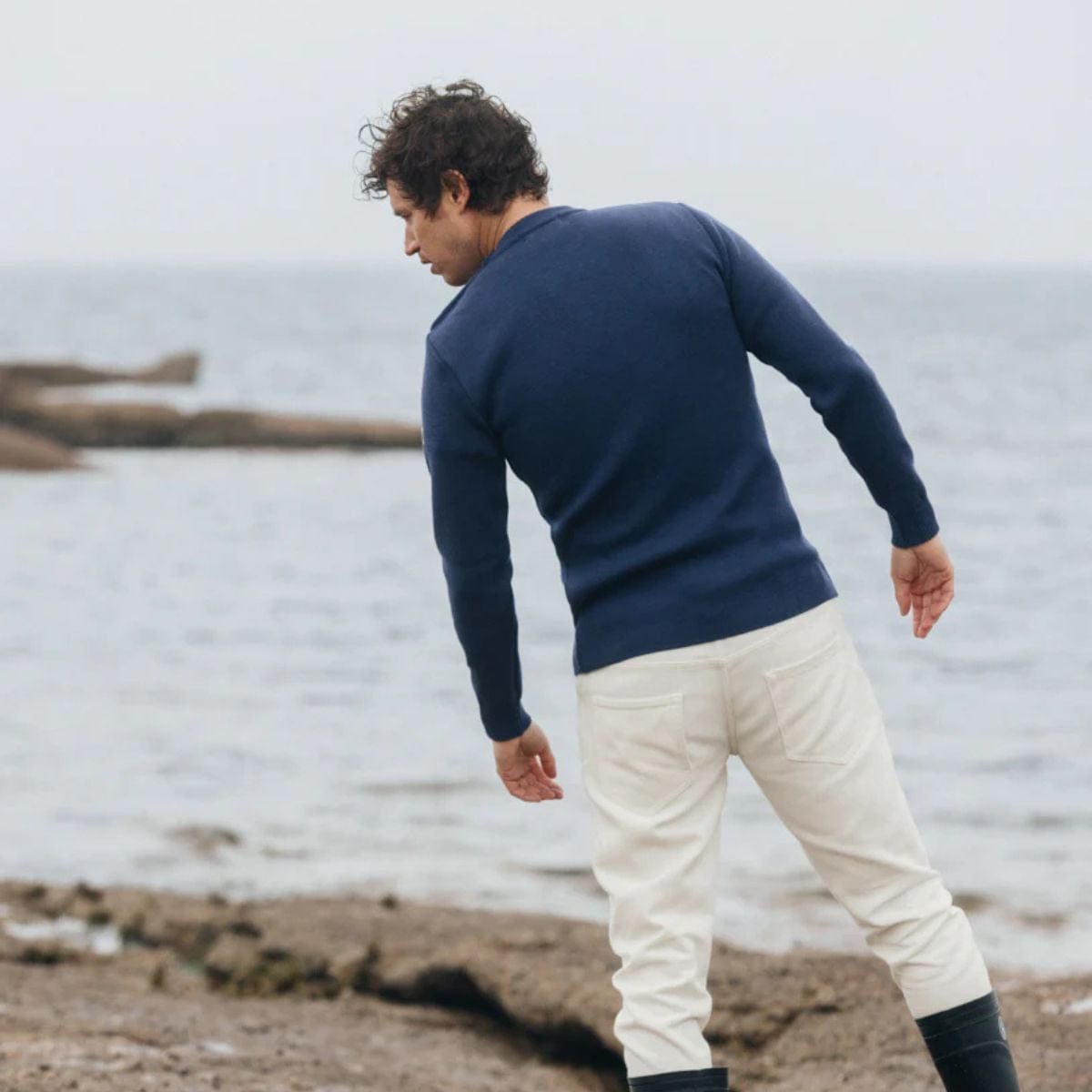 Pull marin homme bleu roi en laine