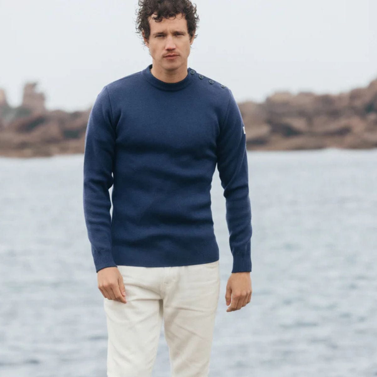 Pull marin homme bleu roi en laine