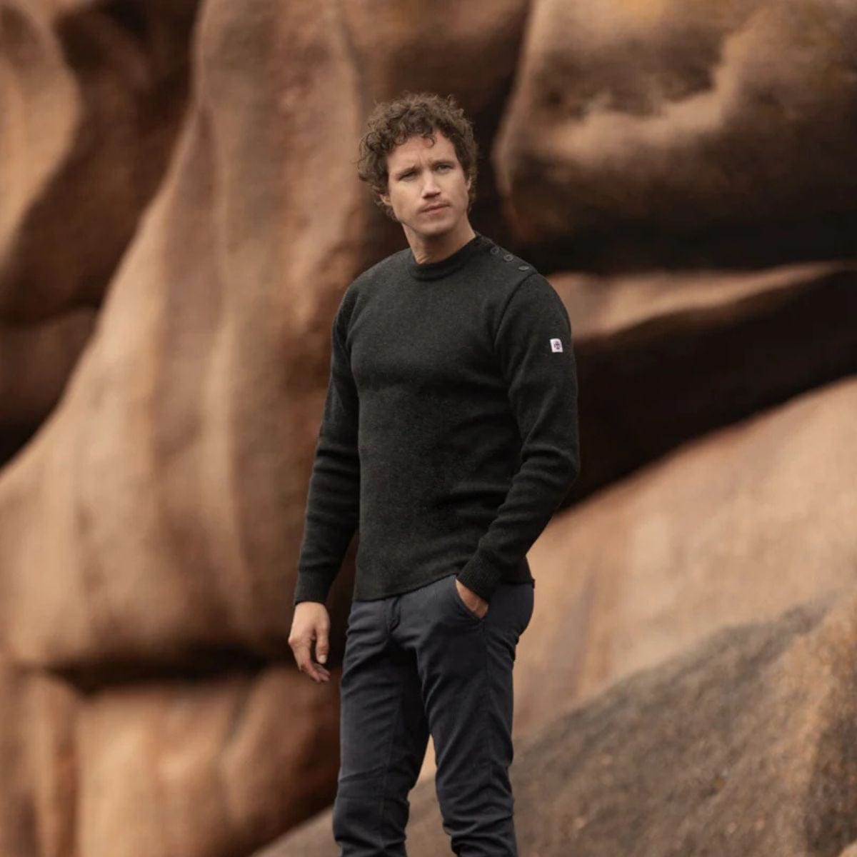 Pull marin homme gris anthracite