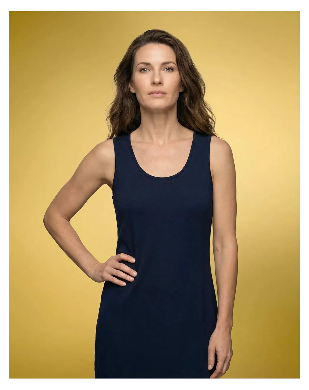 Robe sans manche bleu marine