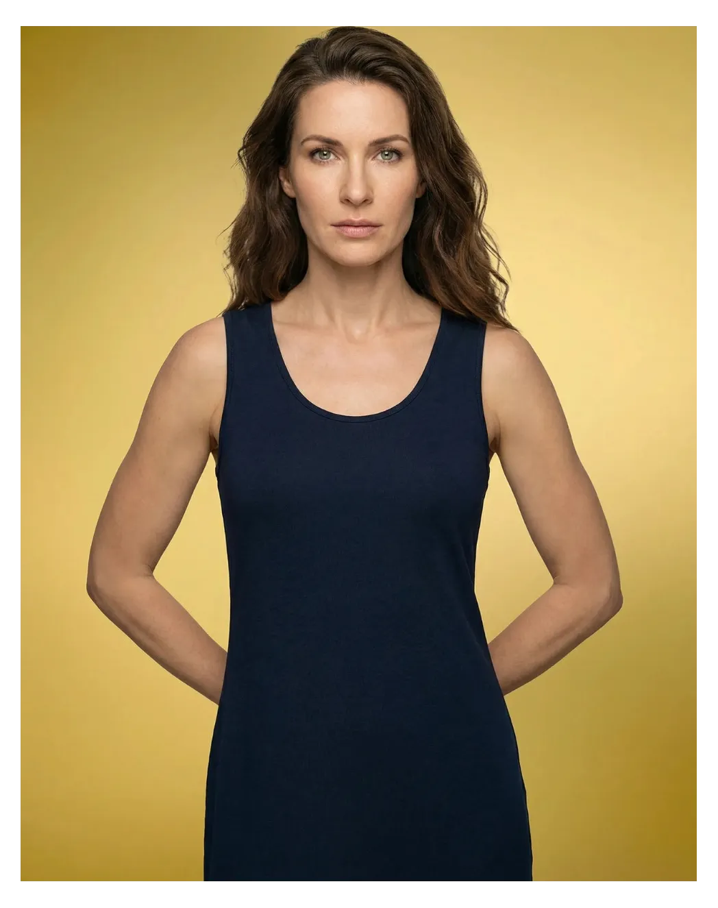 Robe sans manche bleu marine