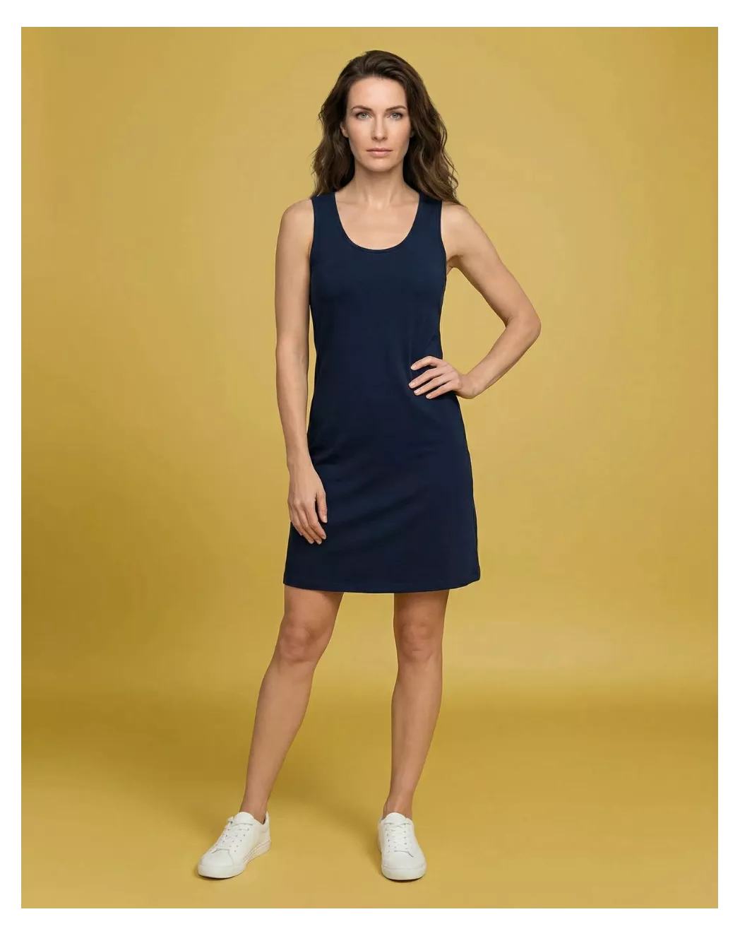 Robe sans manche bleu marine