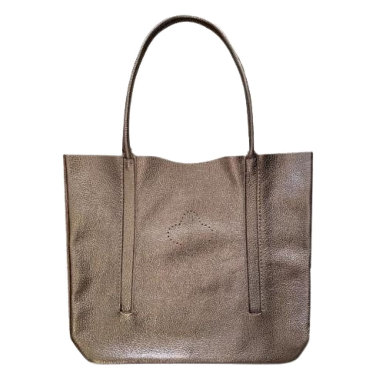 Sac cabas en cuir bronze