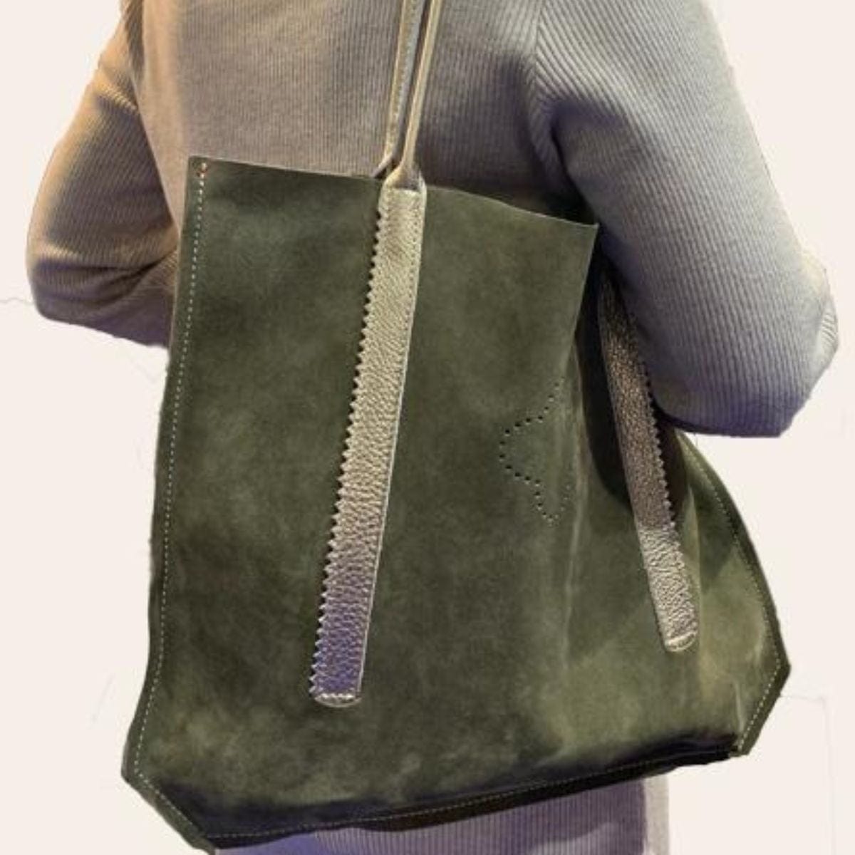 Sac en cuir vert