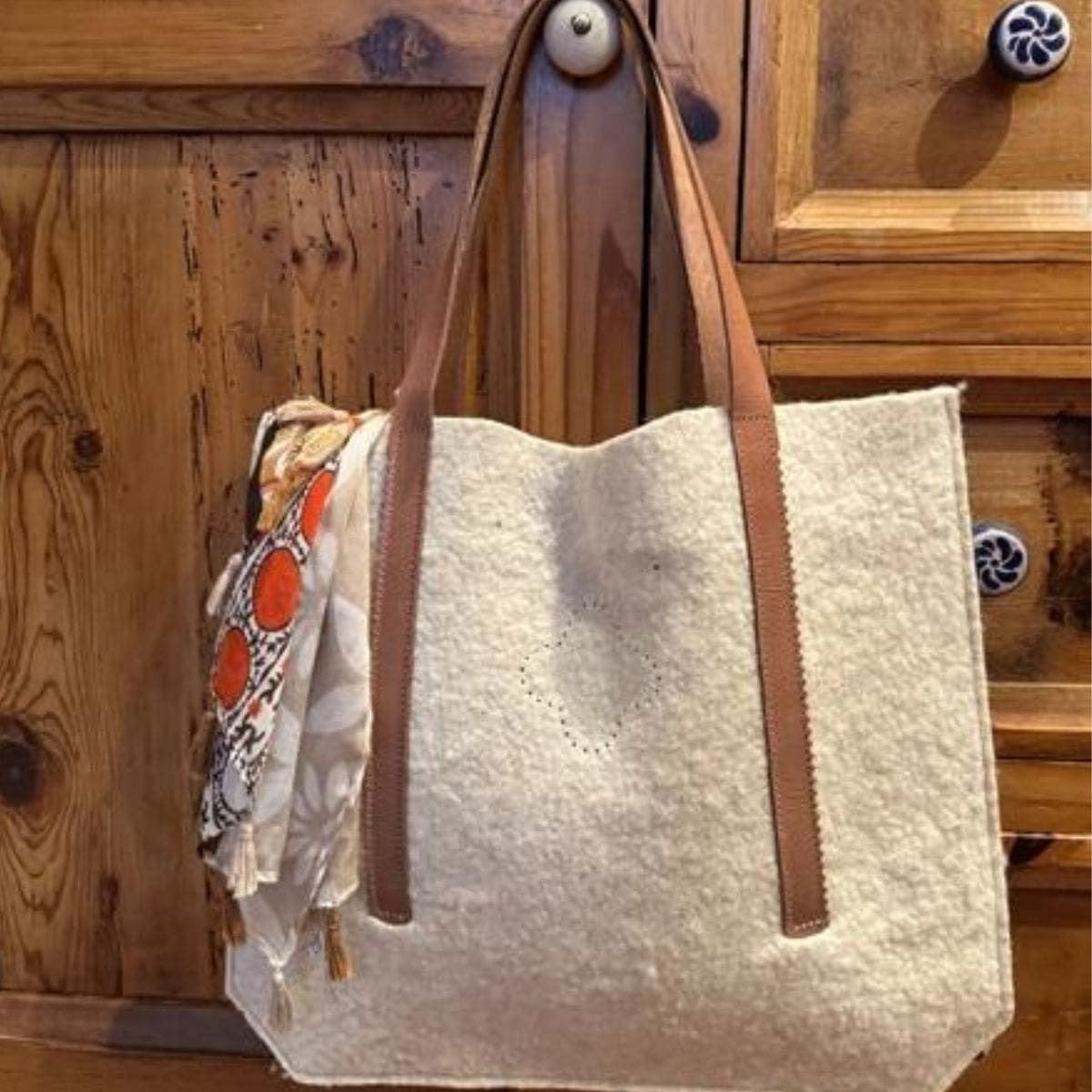 Sac cabas en cuir bronze