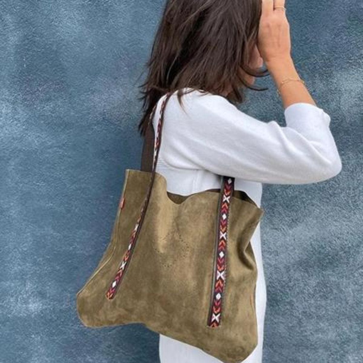 Sac en cuir sable anses lima