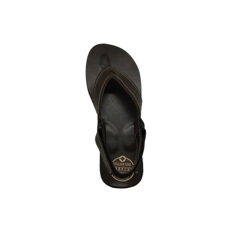 Sandale en cuir chocolat
