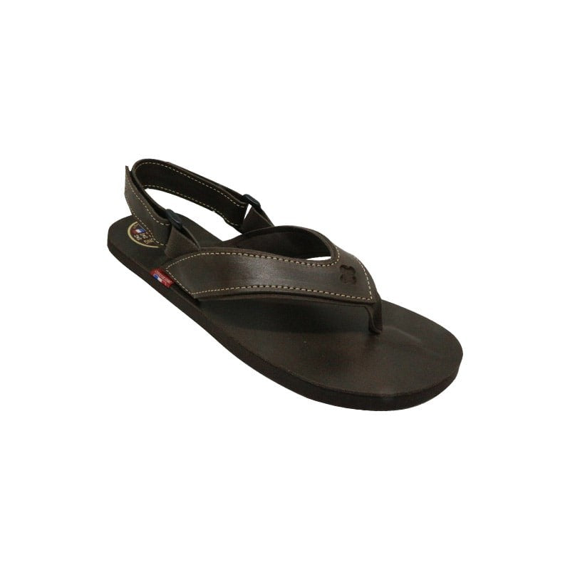Sandale en cuir chocolat