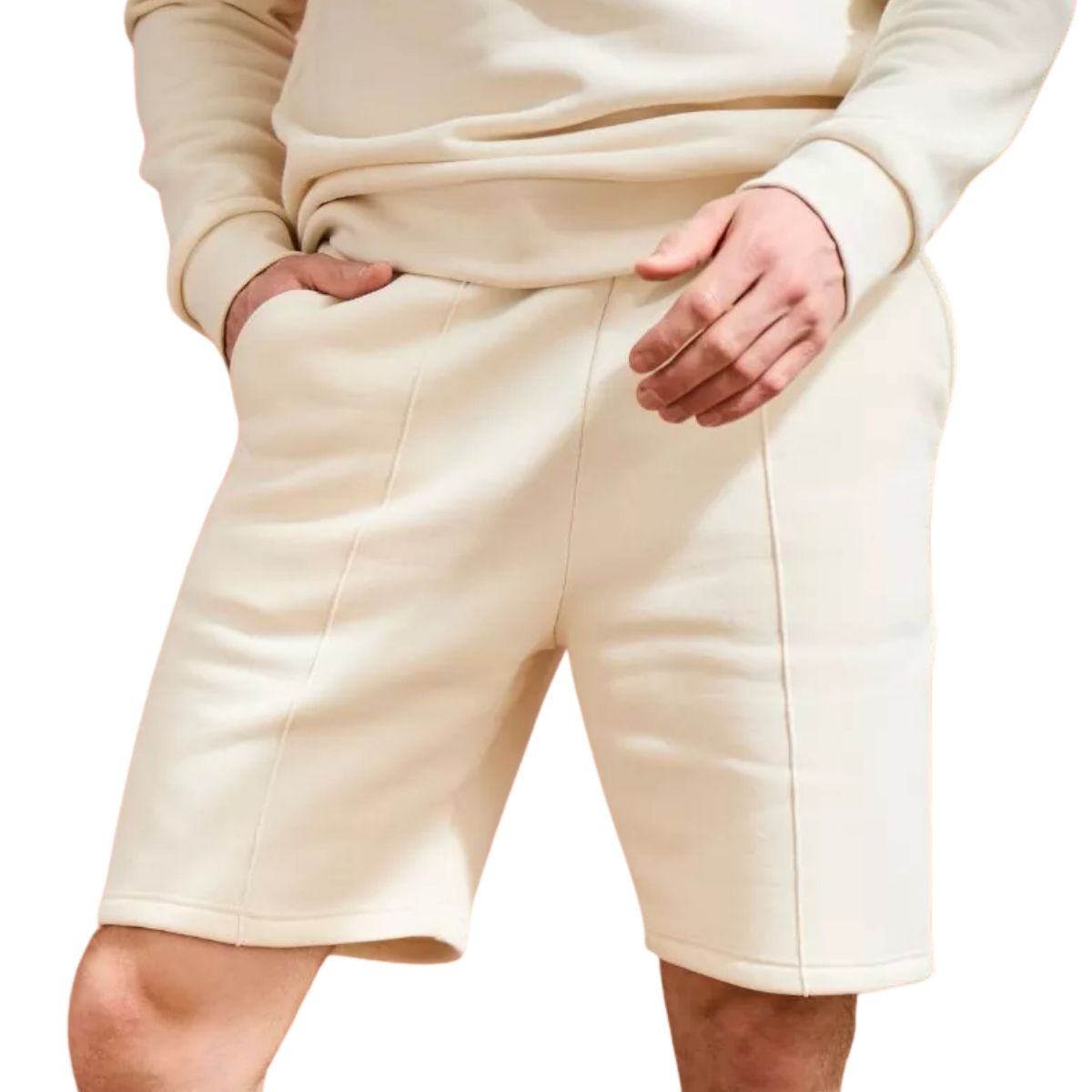 Short molleton Homme Ecru