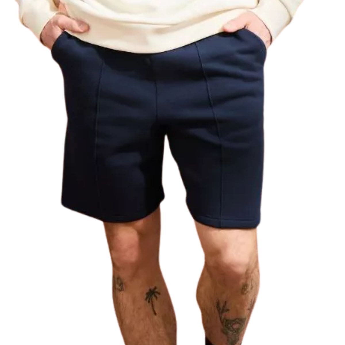 Short molleton Homme Marine