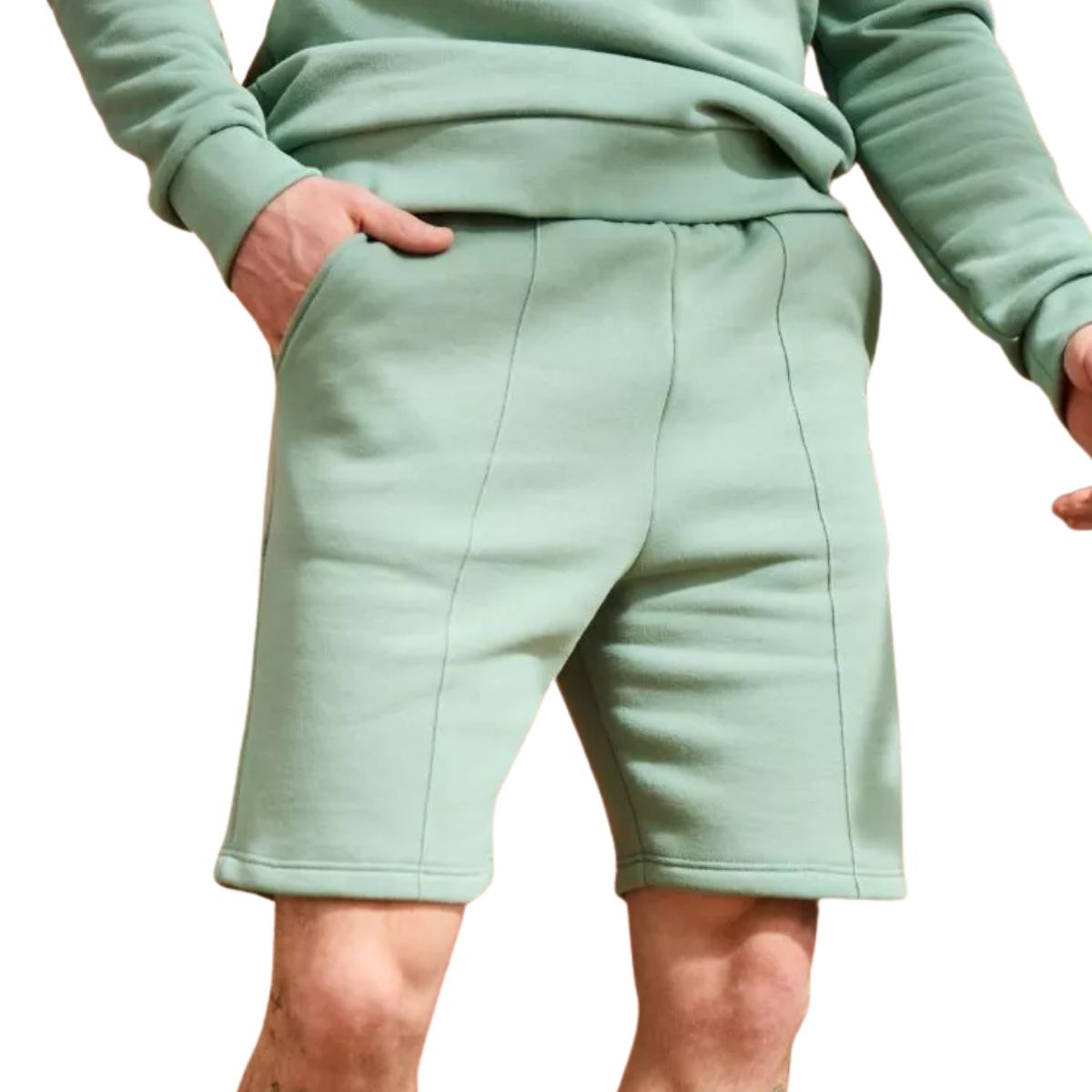 Short molleton Homme Vert