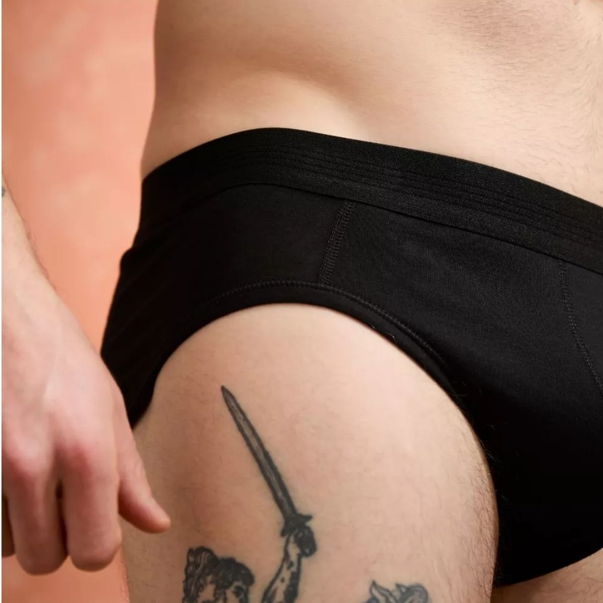 Slip homme coton modal Noir