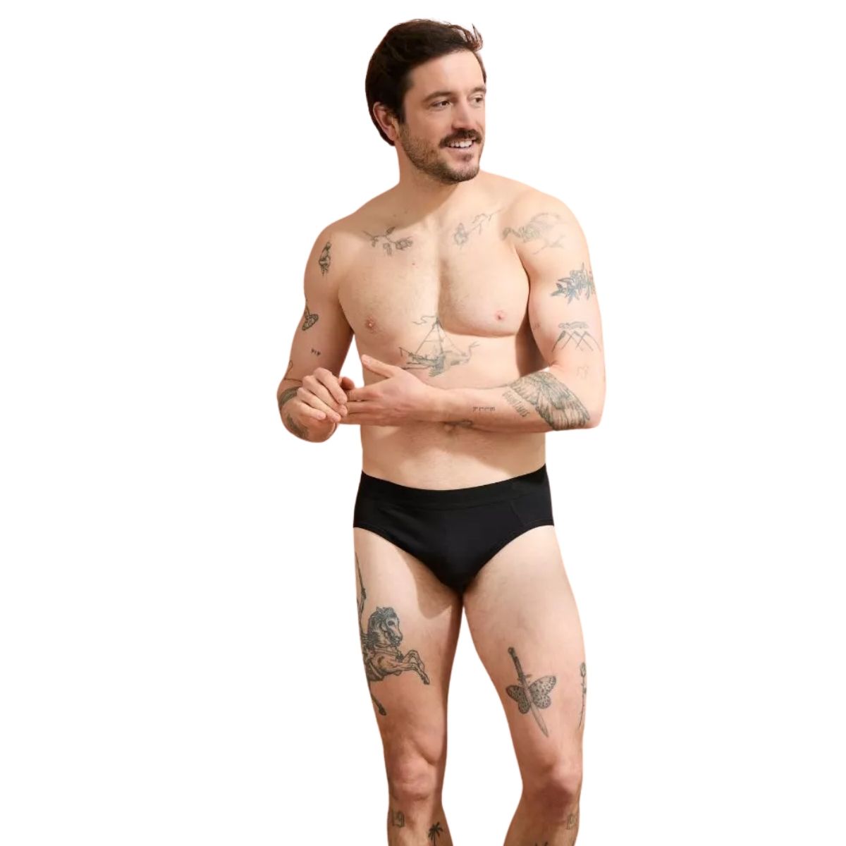 Slip homme coton modal Noir
