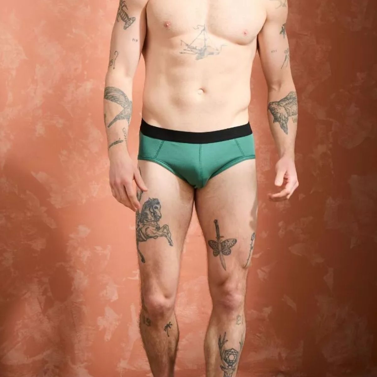Slip homme coton modal Vert