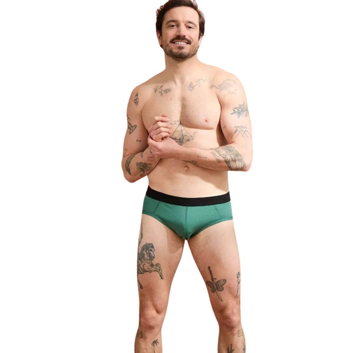 Slip homme coton modal Vert