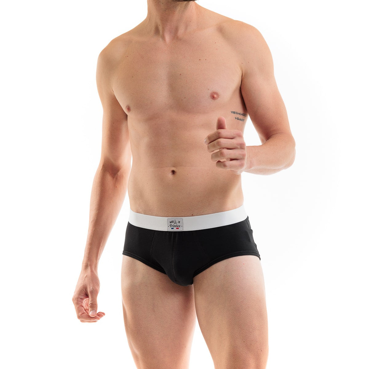 slip noir pour homme