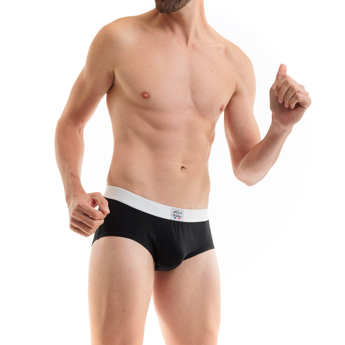 slip noir pour homme