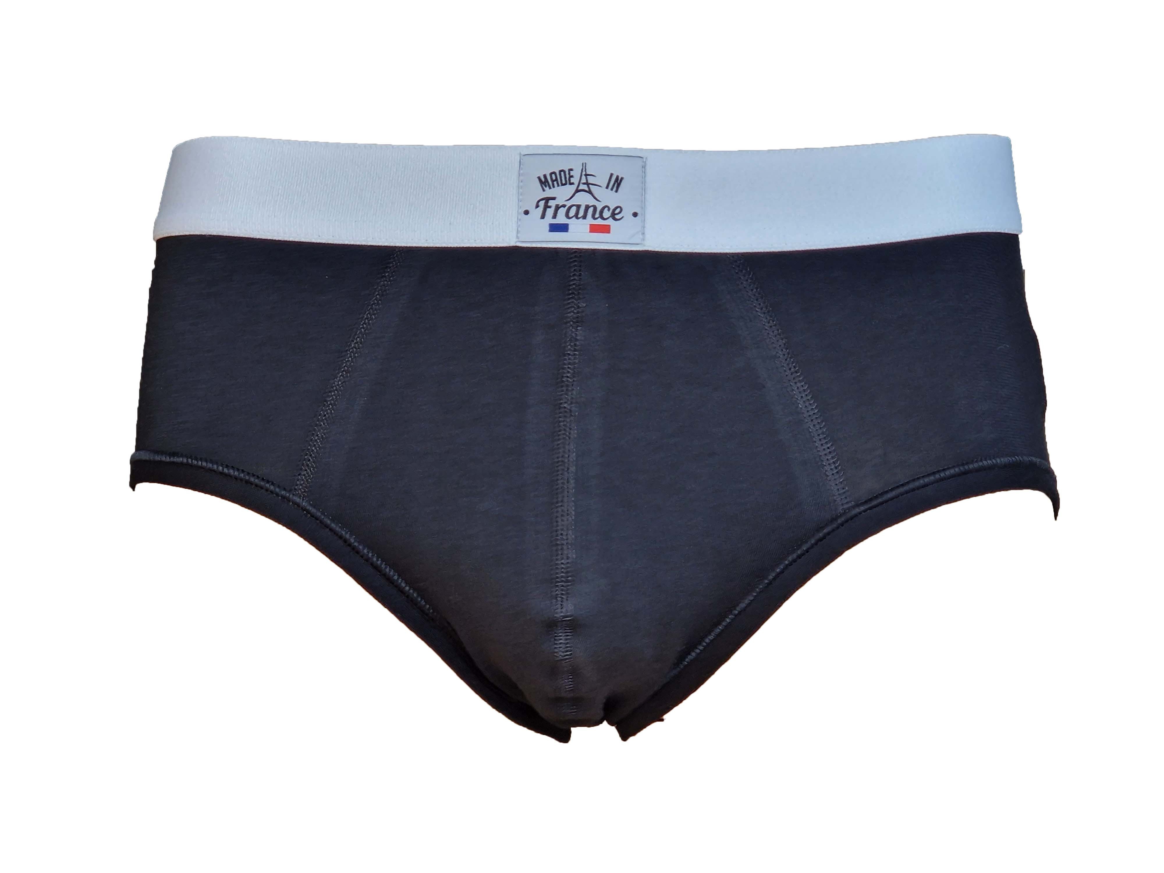 slip noir pour homme