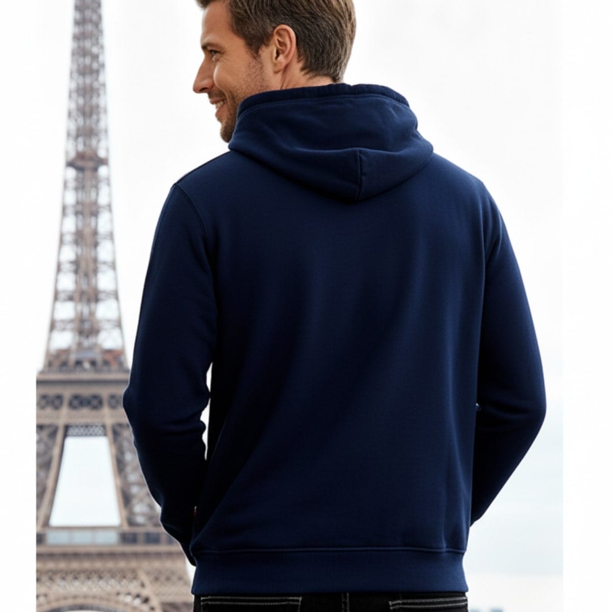 Sweat capuche bleu marine