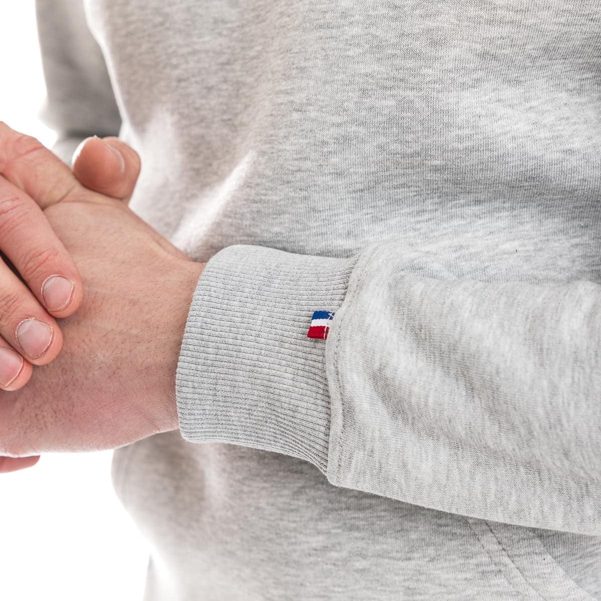 Sweat à capuche homme gris à poche