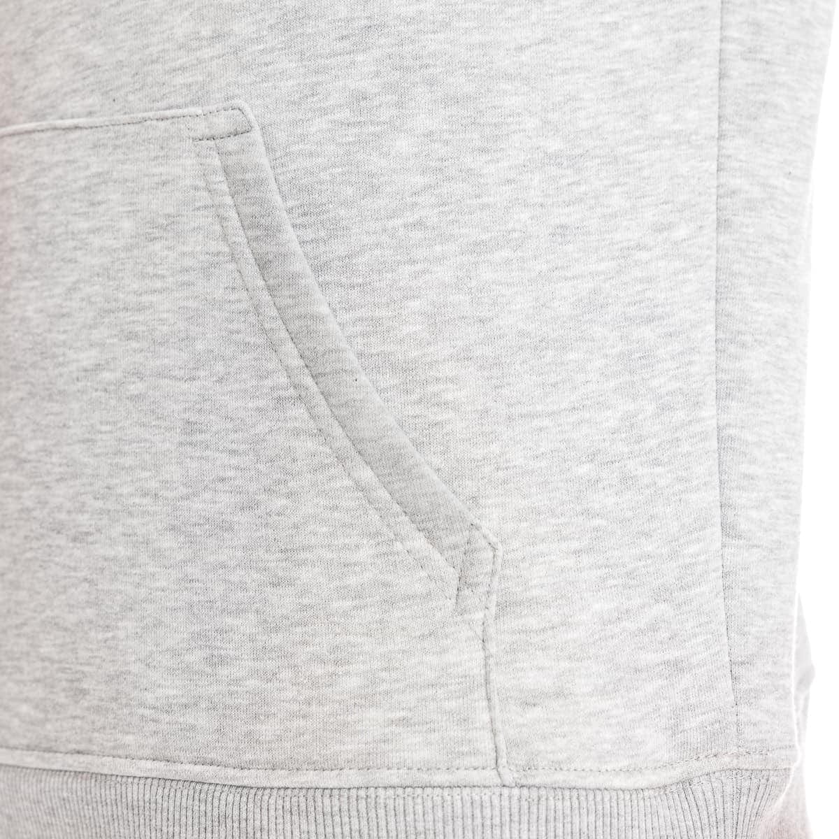 Sweat à capuche homme gris à poche