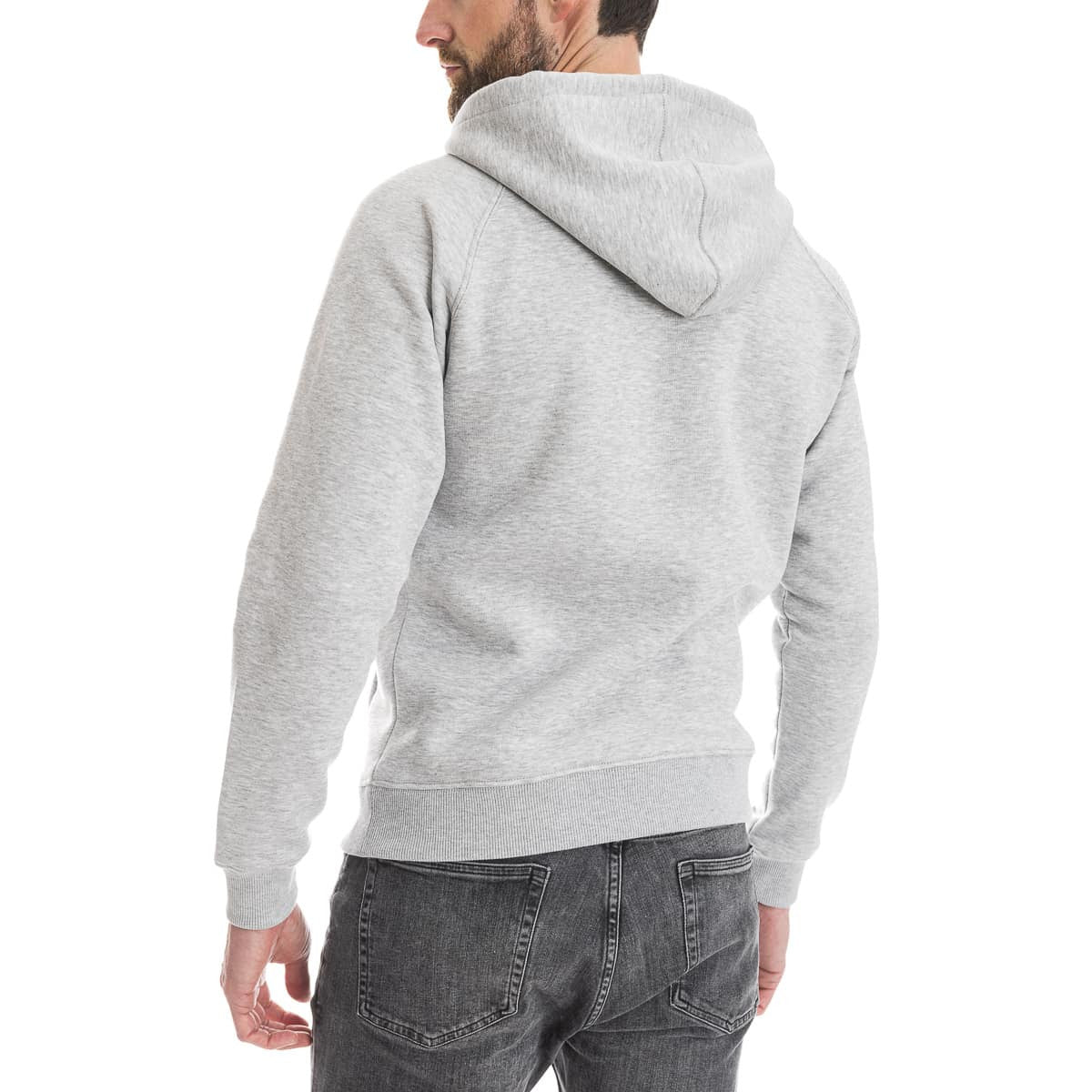 Sweat à capuche homme gris à poche