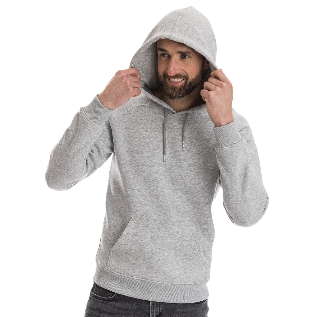 Sweat à capuche homme gris