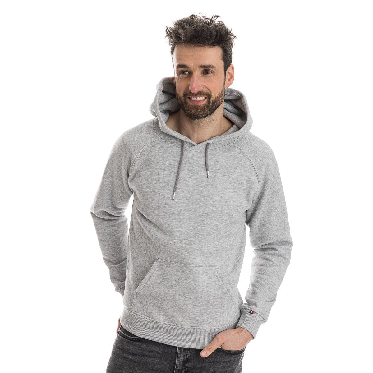 Sweat à capuche homme gris