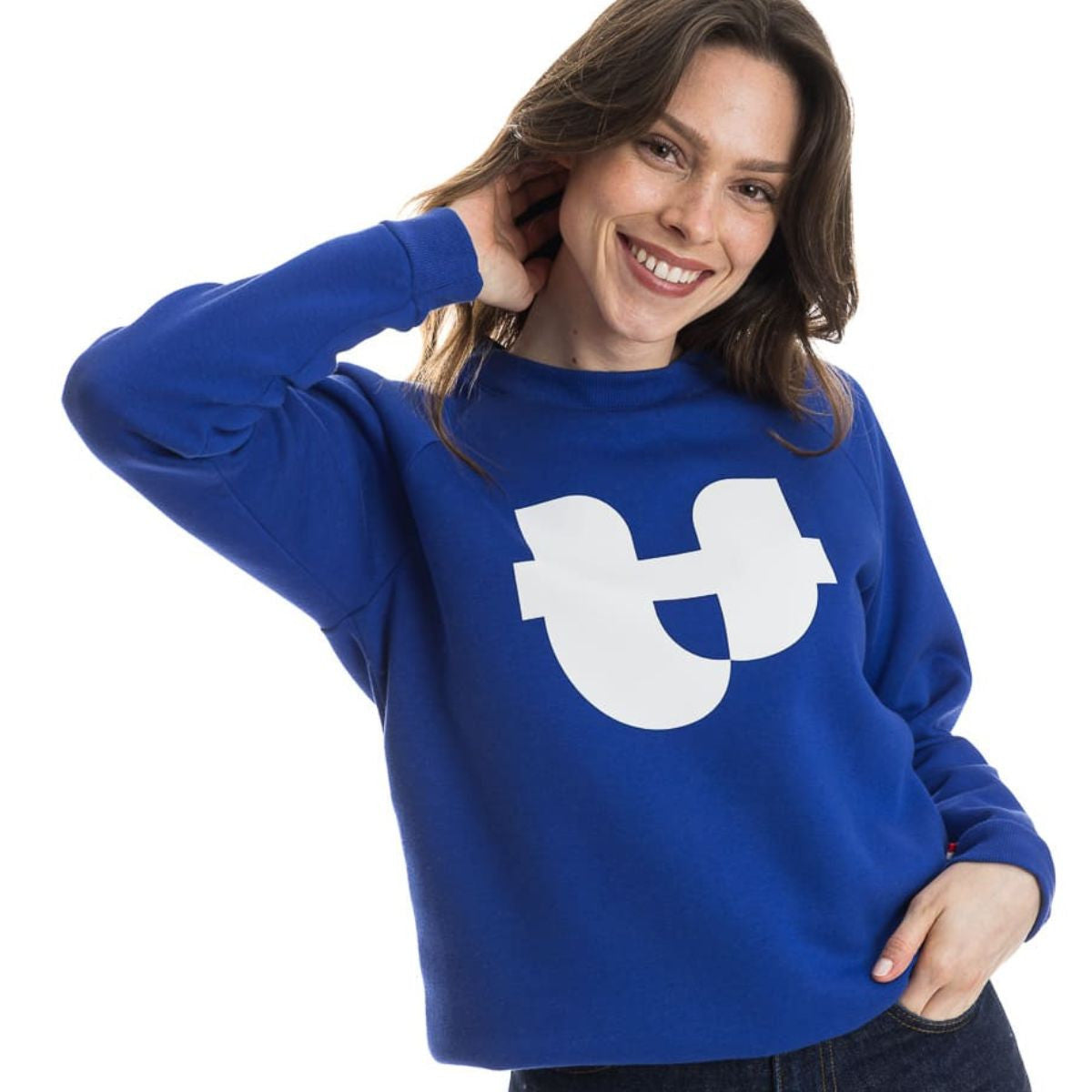 Sweat bleu électrique pour femme