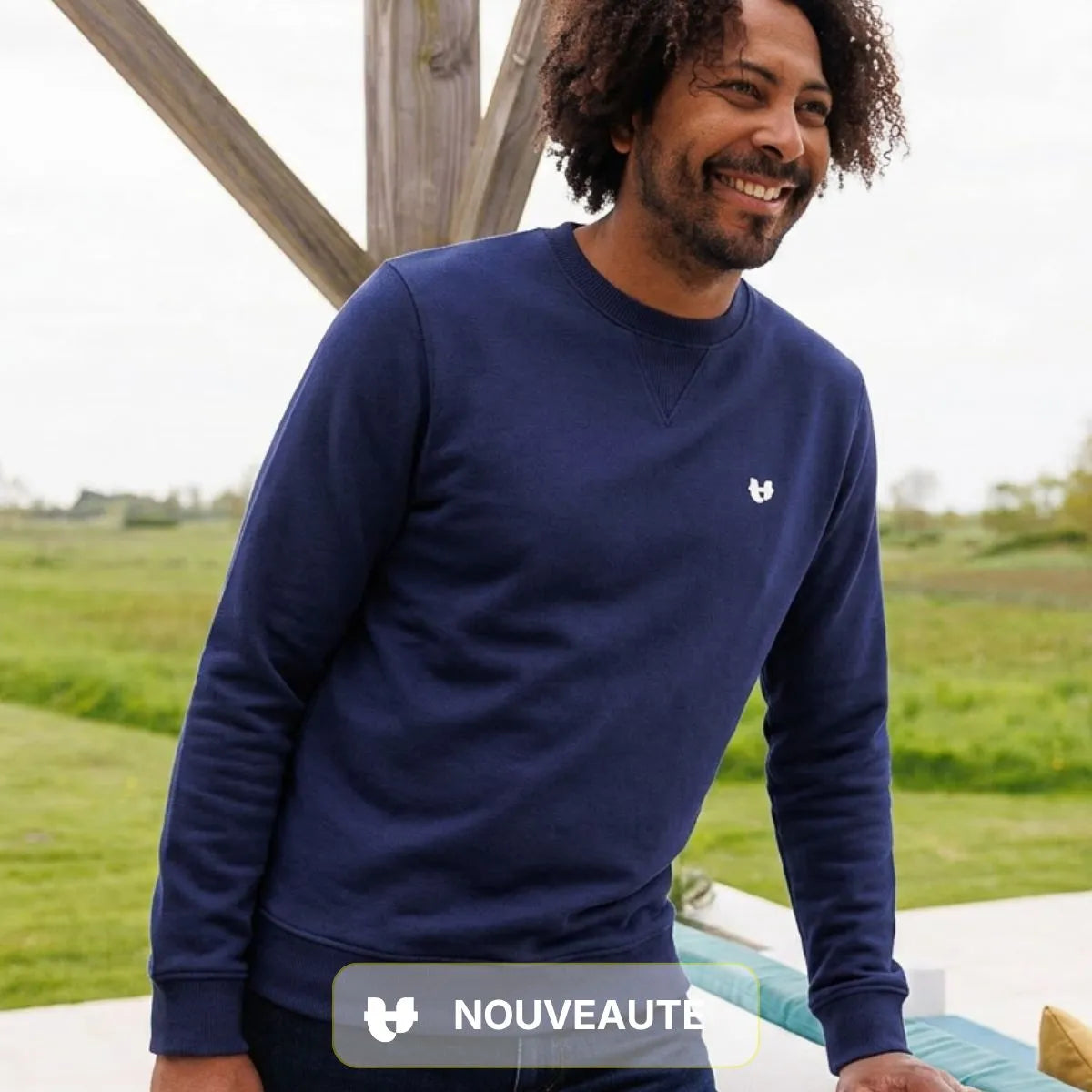 Sweat Homme Bleu marine COEUR