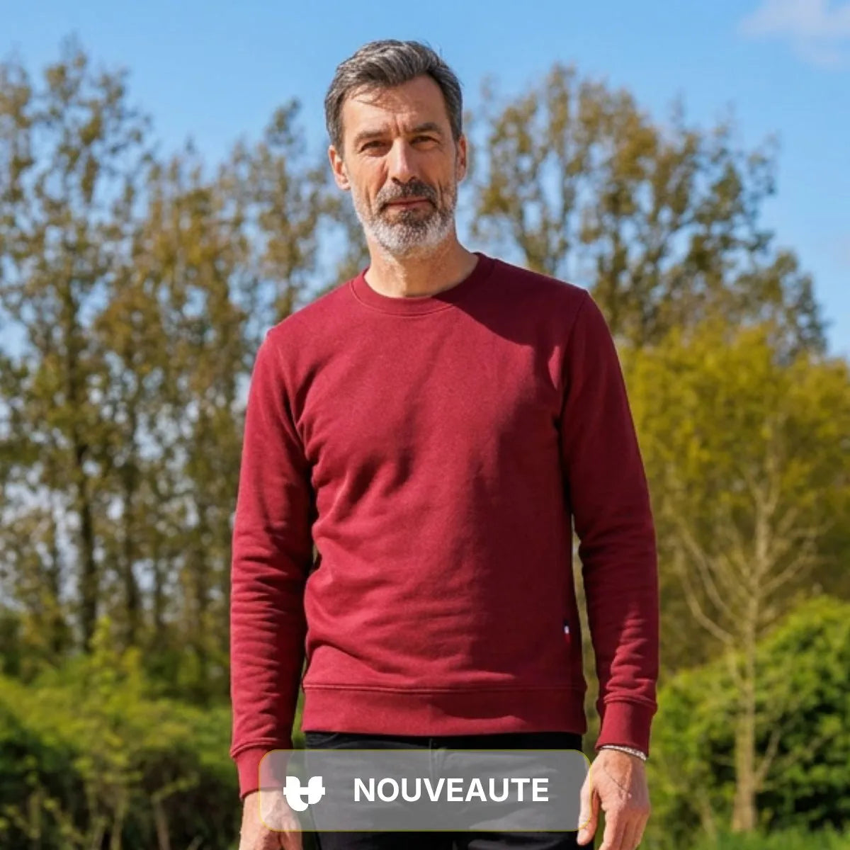 Sweat sans capuche Bordeaux PALABA